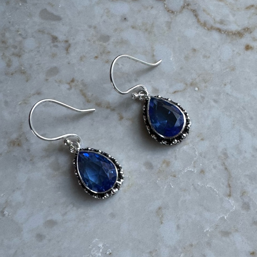 NWOT Sundance Drifting Rain Earrings, Tanzanite, Sterling Silver - Picture 4 of 6